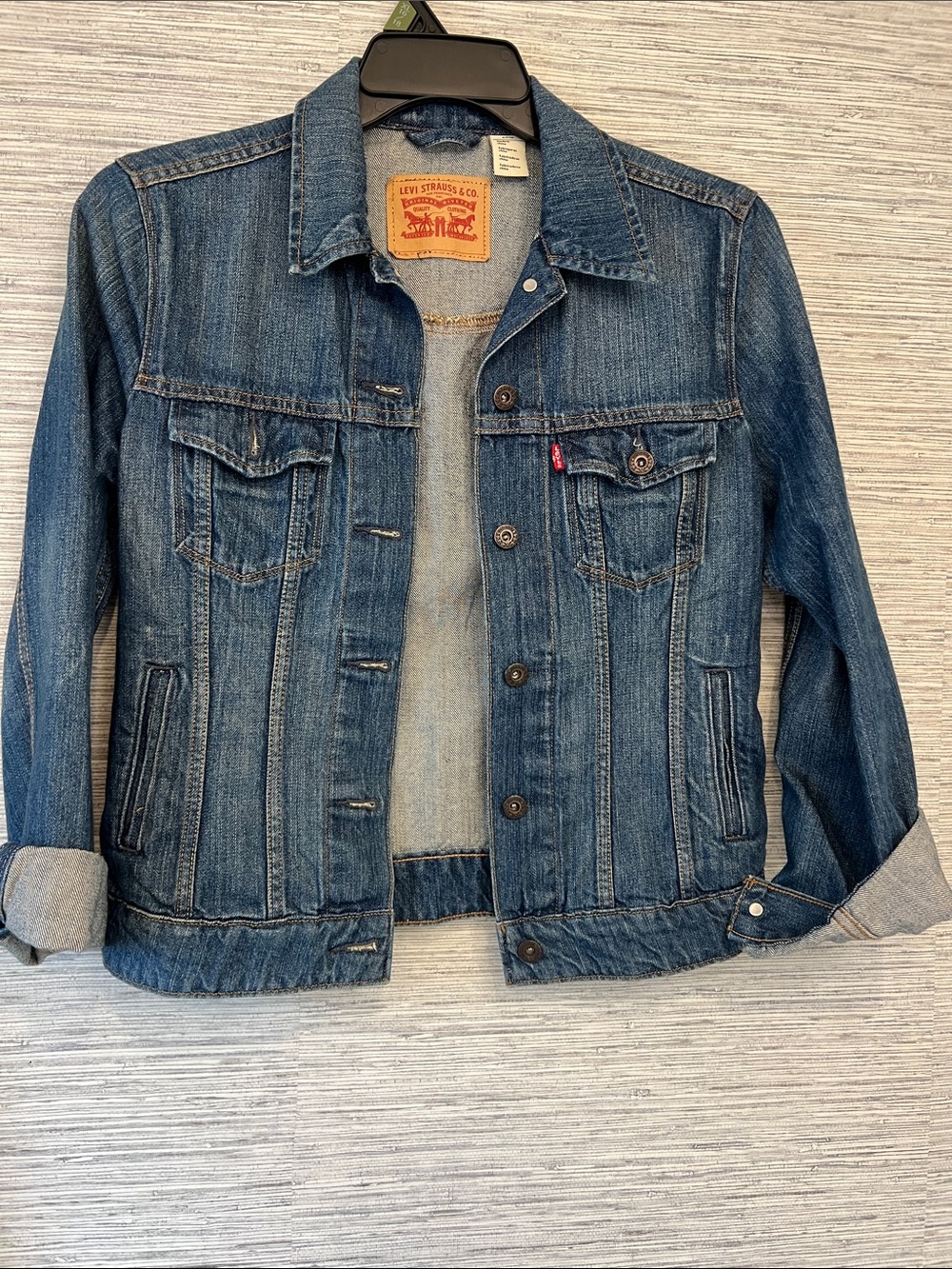 Levi's Blue Denim Trucker Jacket with Chest Pockets
